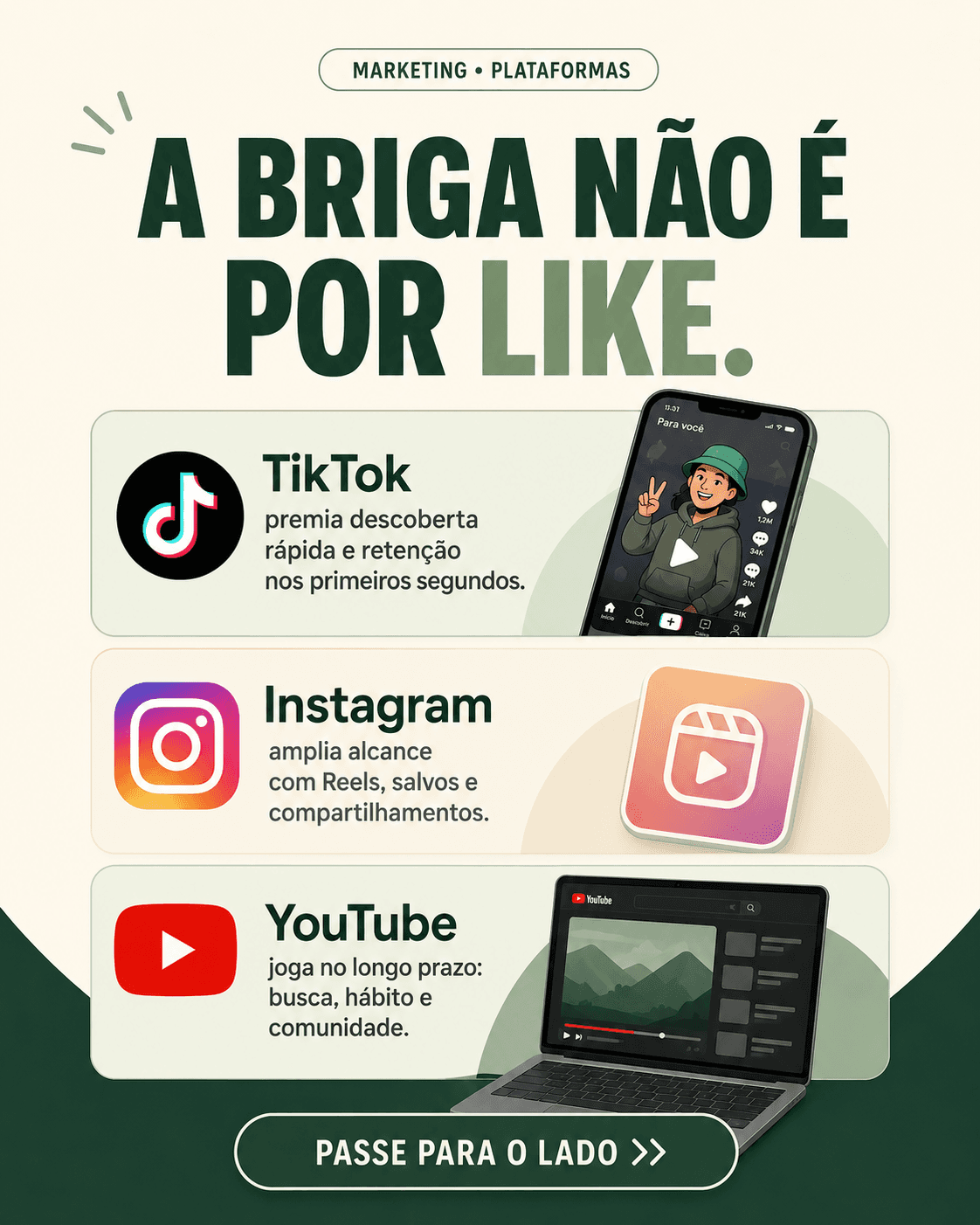 A briga não é por like
