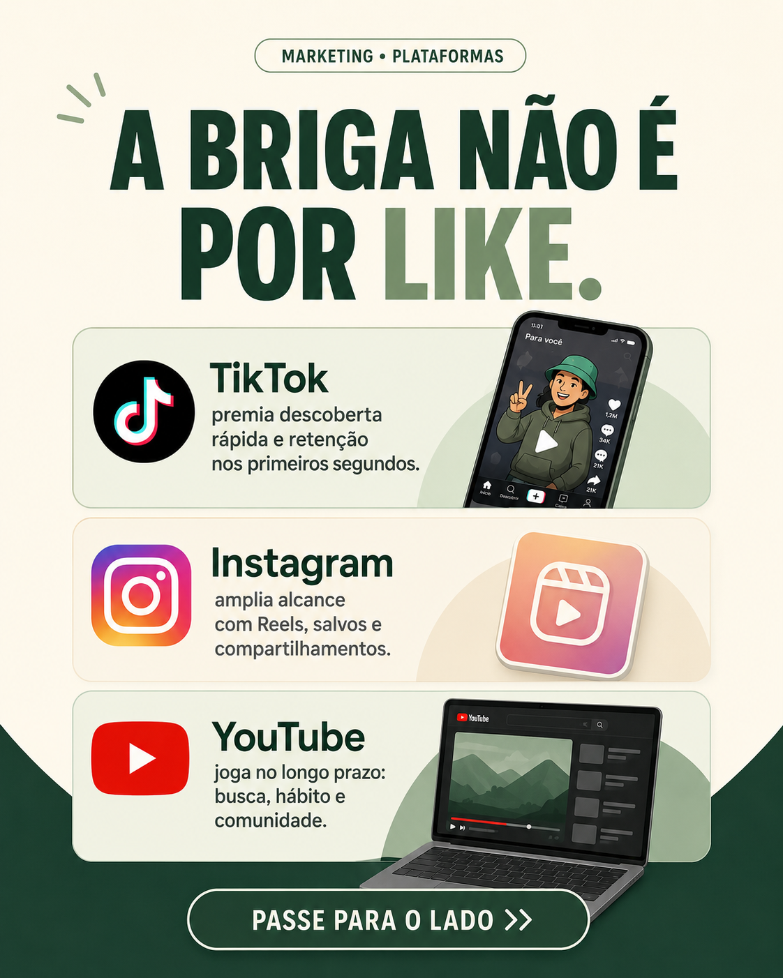 A briga não é por like